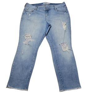Torrid Distressed Raw Hem Jeans Sz 14